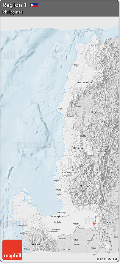 Silver Style 3D Map of Region 1