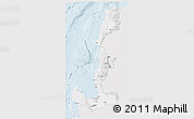 Silver Style 3D Map of Region 1, single color outside