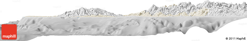 Shaded Relief Horizon Map of Region 1, desaturated Shaded Relief Horizon Map of Region 1, desaturated