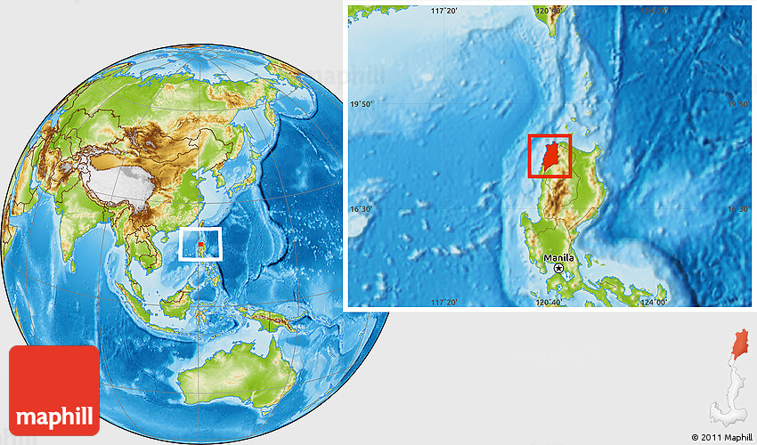 Physical Location Map of Ilocos Norte