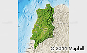 Satellite Map of Ilocos Norte, shaded relief outside
