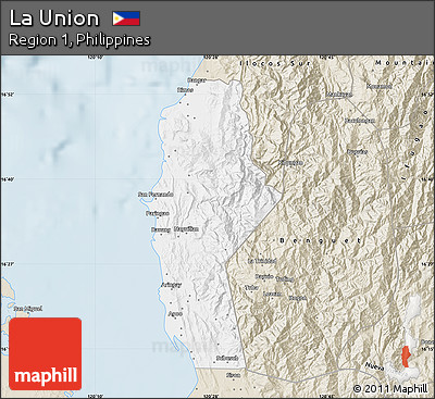 Classic Style Map of La Union