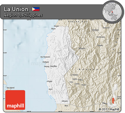 Classic Style Map of La Union