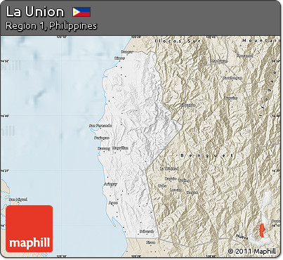 Classic Style Map of La Union