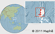 Savanna Style Location Map of Region 1, highlighted country, hill shading
