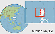 Savanna Style Location Map of Region 1, highlighted country