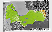 Physical 3D Map of Pangasinan, darken, desaturated