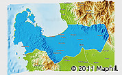 Political 3D Map of Pangasinan, physical outside