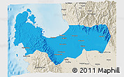 Political 3D Map of Pangasinan, shaded relief outside