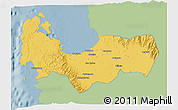 Savanna Style 3D Map of Pangasinan, single color outside