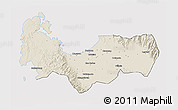 Shaded Relief 3D Map of Pangasinan, cropped outside