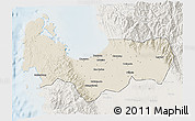 Shaded Relief 3D Map of Pangasinan, lighten