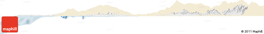 Classic Style Horizon Map of Pangasinan, single color outside