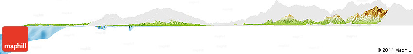 Physical Horizon Map of Pangasinan, single color outside