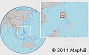 Gray Location Map of Pangasinan, within the entire country