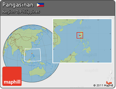 Savanna Style Location Map of Pangasinan, within the entire country