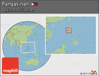 Savanna Style Location Map of Pangasinan, within the entire country