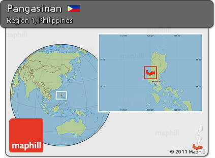 Savanna Style Location Map of Pangasinan