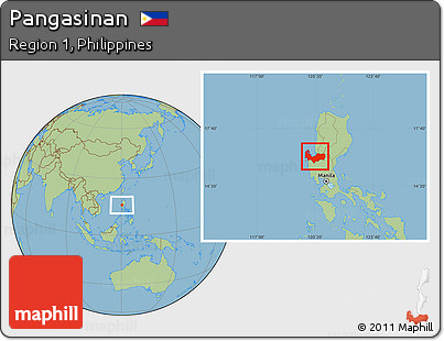 Savanna Style Location Map of Pangasinan