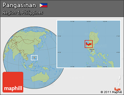 Savanna Style Location Map of Pangasinan