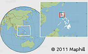 Savanna Style Location Map of Pangasinan, highlighted country, within the entire country