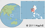 Savanna Style Location Map of Pangasinan, highlighted country, highlighted parent region