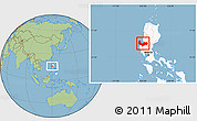 Savanna Style Location Map of Pangasinan, highlighted country