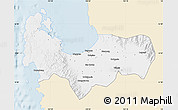 Classic Style Map of Pangasinan, single color outside