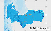 Political Map of Pangasinan, single color outside