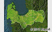 Satellite Map of Pangasinan, darken