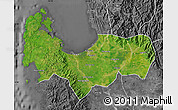 Satellite Map of Pangasinan, desaturated