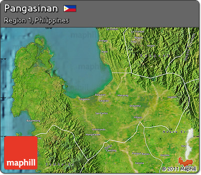 Satellite Map of Pangasinan