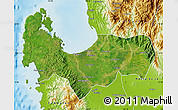Satellite Map of Pangasinan, physical outside