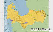 Savanna Style Map of Pangasinan, single color outside