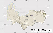 Shaded Relief Map of Pangasinan, cropped outside