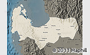Shaded Relief Map of Pangasinan, darken