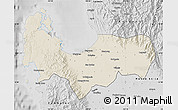Shaded Relief Map of Pangasinan, desaturated