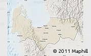 Shaded Relief Map of Pangasinan, lighten