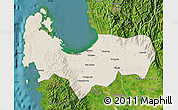 Shaded Relief Map of Pangasinan, satellite outside