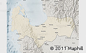 Shaded Relief Map of Pangasinan, semi-desaturated