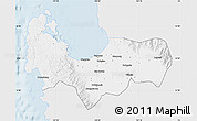 Silver Style Map of Pangasinan, single color outside