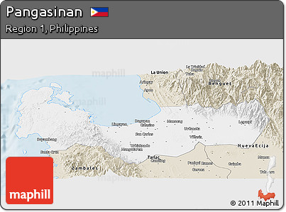 Classic Style Panoramic Map of Pangasinan