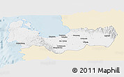 Classic Style Panoramic Map of Pangasinan, single color outside