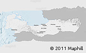 Gray Panoramic Map of Pangasinan, single color outside