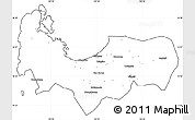Blank Simple Map of Pangasinan, cropped outside