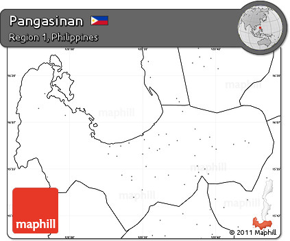 Blank Simple Map of Pangasinan, no labels