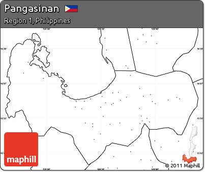 Blank Simple Map of Pangasinan, no labels