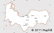 Classic Style Simple Map of Pangasinan, cropped outside