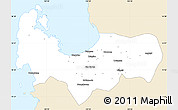 Classic Style Simple Map of Pangasinan, single color outside