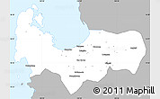 Gray Simple Map of Pangasinan, single color outside